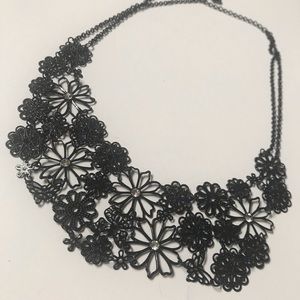 Black Flower Necklace